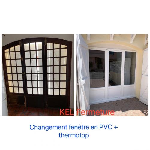 Changement fenêtre en PVC + thermotop